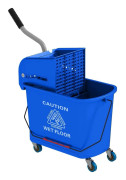 Tvätthink 20 L med snurrpress & separator för rent/smutsigt vatten, blå, 60×27×70,5 cm