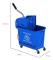 Tvätthink 20 L med snurrpress & separator för rent/smutsigt vatten, blå, 60×27×70,5 cm