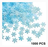 1000 st Glitter Snöflingor Dekorationer Julhängande Dekorationer