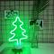 Julgrans Neonskylt Lampa med Bas Grön LED Natt Neonljusskylt för Festtillbehör Flickrum Dekoration Tillbehör
