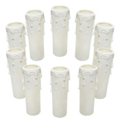 HA-10 st Vita Ljushållare 30mm x 100mm för Ljuskronor & Vägglampor