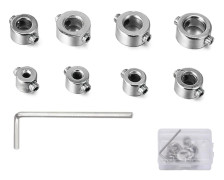 Set med 9 djupstoppringar - Positionsregulator - Positioneringsring - HSS-lokalisator - Djupbegränsare - 3-12 mm pluggar