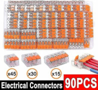 [SC]90 st Elektriska kontakter Kopplingsplintar Klämplintar Kabel Återanvändbar - Perfekt