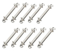 10-pack 2-håls pärmmekanism ersättningskit, 2 O-ringar metallklämma pärmmekanism lösa blad bindningsringar för organisatörer