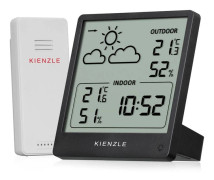 Väderstation - KIENZLE - Slim - Svart - Inomhus - Med sond