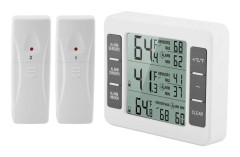 Digital trådlös kylskåpstermometer med ljudlarm och 2 sensorsonder