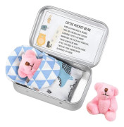 Liten Ficka Nallebjörn Burk Bekväm Liten Björn Leksak Liten I Låda Liten Ficka Nallebjörn Gåvor rosa