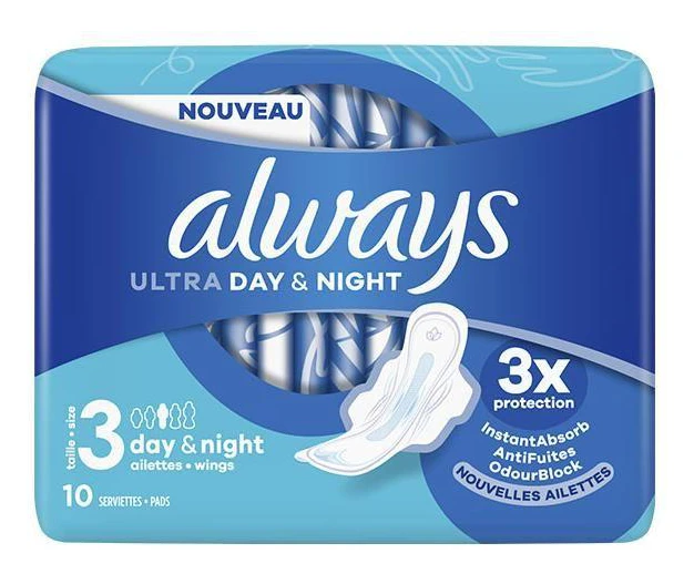 Always Bindor Ultra Dag & Natt med vingar 10 enheter