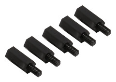 100 st M2 M3 M4 Plast Nylon Sexkantig hane Hona Hona Distans Rundskalle Skruv Mutter