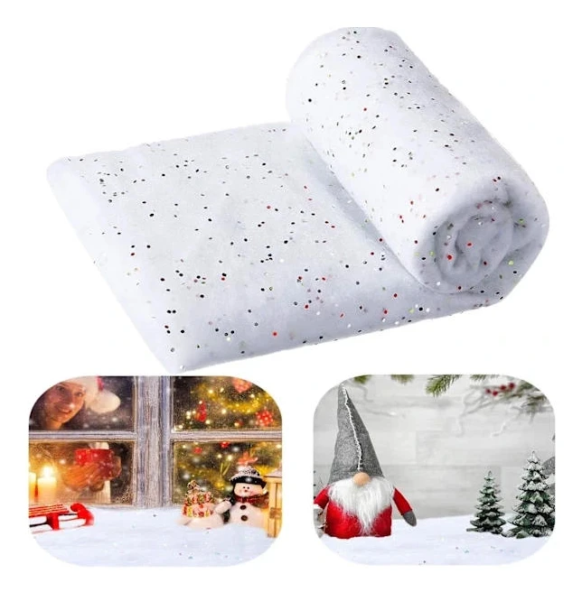 Konstgjord snö för jul, juldekoration med fusk snö