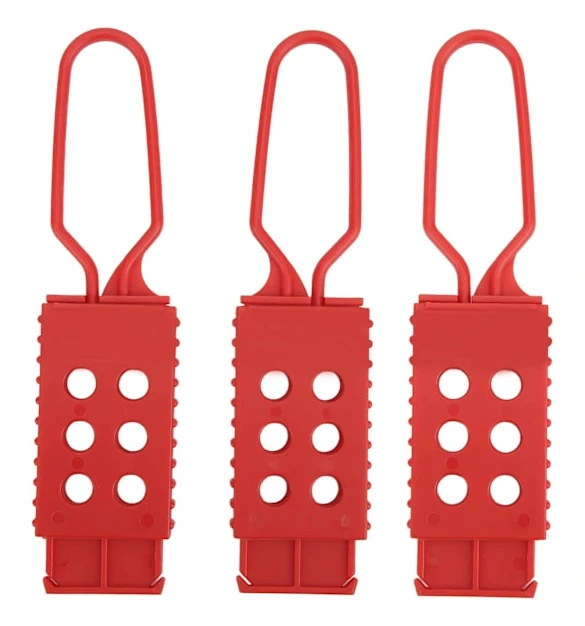 Nylon Säkerhetslås Hasp 6 Hål 3-pack
