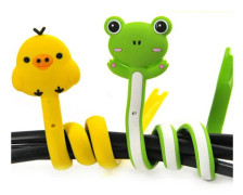 e Animal Earphone Headphone Wrap Cord Wire Cable Holder Winder Random
