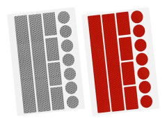 {SC}Pack of 10 Highly Reflective Safety Decals, Self-Adhesive Reflectors