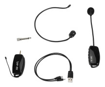 Trådlös headsetmikrofon UHF Brusreducerande Uppladdningsbar LED-display för undervisning och scenframträdanden
