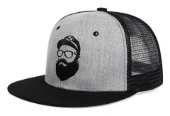 Bearded Uncle baseballkepsar Herr- och dam hiphophattar Utomhussportvisir Grå meshkeps