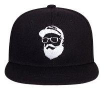 Bearded Uncle baseballkepsar Herr- och dam hiphophattar Utomhussportvisir svart