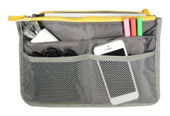 Bag in bag handbag insert bag insert grey, one size