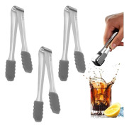 3 st isbitstänger, mini silikontänger, isbitstänger, söta tänger för plockgodis, 304 rostfria tänger, serveringstänger för kök, bar
