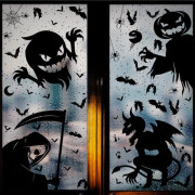 Halloween Fönsterdekaler Kalolary Dubbelsidiga Halloweenmonster