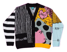 The Nightmare Before Christmas Unisex Vuxen Patchwork Kofta L svart