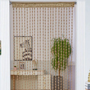 Repgardin, dörrgardin, 23 trådar, dekorativ gardin - 100 x 200 cm - Khaki