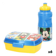 Lunchlåda med tillbehör Mickey Mouse Plast 380 ml 17 x 5,5 x 13,5 cm (6 antal)