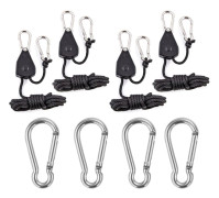 4-piece Rope Ratchet with Hook Foot, Long Adjustable Rope Line