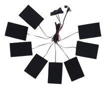 8 i 1 Elektriska Värmedynor 3 Lägen Vattentät Kolfiber Värmeplatta USB-driven Kläder Väst Värmefilm Set