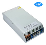 Switchande strömförsörjning DC 48V 40A 2000W Strömadapter Spänningstransformator AC 185V-240V till DC 48V silver