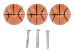 3 Set Basketbollskåp Kökshandtag Hem Knoppar Bolltyp Enhålslåda Keramikhåll