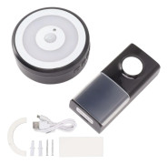 Intelligent dörrklocka Mänsklig kropps induktion USB-driven dörrklocka IP55 Vattentät 58 Ringsignaler Dörrklocka för familj hotell kontorsbyggnad Svart