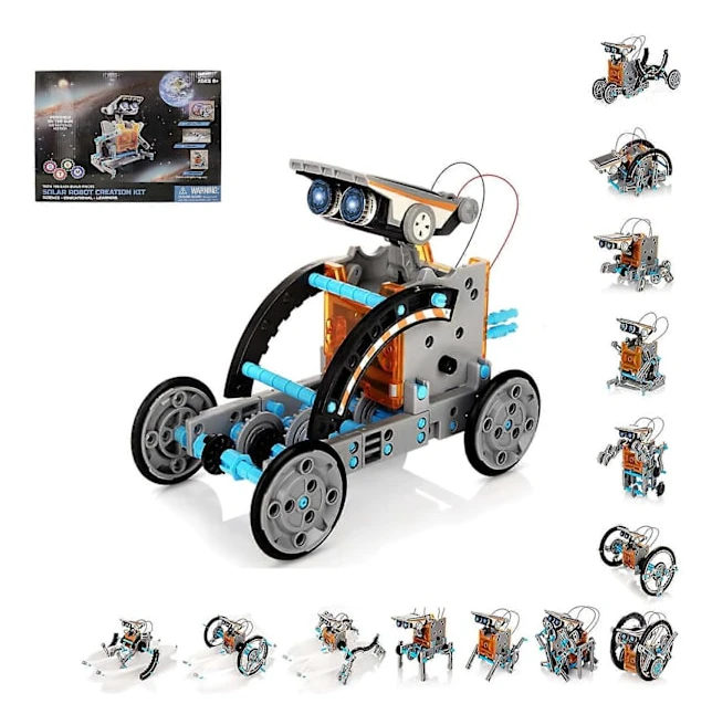 Robot Solarleksak för Barn, Pedagogisk, 190 Bitar, Gör-det-själv, Byggsats, Vetenskapliga Experiment för Barn 8 till 10 År och Äldre, Soldriven