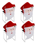 Julstolsöverdrag, juldekorationer för stolsryggskydd, tomte snögubbe hatt, julstolsöverdrag, för julmatsal
