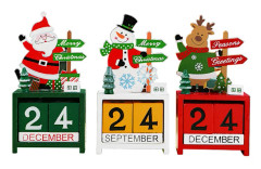Decorative Wooden Countdown Calendars - Small Snowman