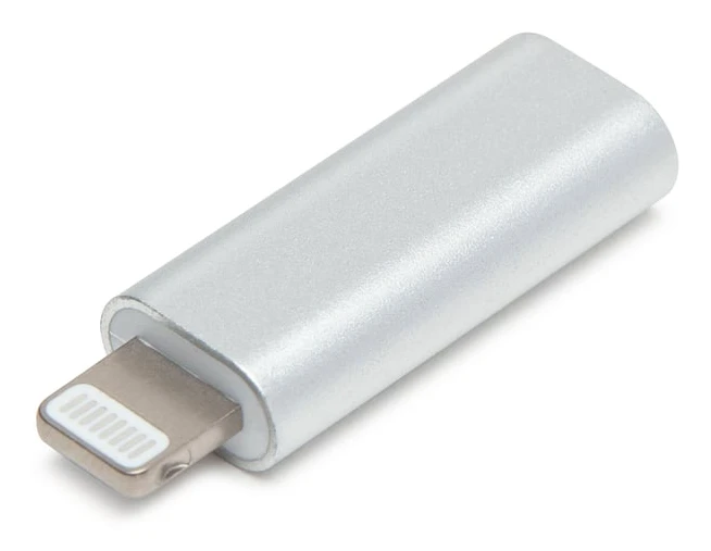 Linocell USB-C till Lightning-adapter Silver