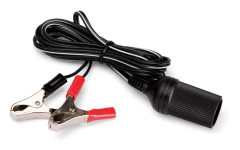 Luxorparts 12 V-uttag med batteriklämmor