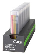 STIFT LUNA GRAFIT RÖD GUL DISPLAY 28X125MM
