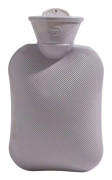 Varmvattenflaska för smärtlindring, termoplastiskt material för kall och varm användning, läckagesäker design med längre värmebevarande, multifunktionell varm och Light gray 2000ml