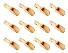Mini Träskedar Mini Bambuskedar för Badsalt, tesked, Tvättmedel