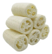 Ekologiska Loofahs Exfolierande Kroppssvampset, 6-delars Bad Spa Dusch Tillbehör för Hudvård och Hushållsstädning, Strålande Hudlösning