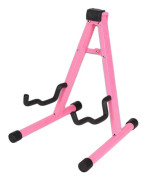 Foldable A-Frame Guitar Stand Universal Metal Floor for Acoustic Classical Electric Bass Guitars Banjo Ukulele Portable Pink 30x25x37cm
