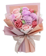 11 stycken konstgjorda blommor rosblomma, konstgjord ros med presentförpackning, konstgjorda blommor, dekoration