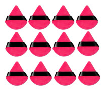 (Rose Röd)Puderpuff - 12 Stycken - Makeup Svamp - Beauty Blender - Puder Svamp - Triangel - Latexfri - Foundation Blender -