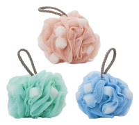 Mild Kroppsskrubb, Härlig Badluffa med Glassdesign för Mild Exfoliering, Exfolierare med Lyxigt Skum, Duschsvamp 3 Färger 3 st