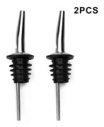 304 Rostfritt Stål Olivolja Vinflaska Propp Hällare Dispenser Vinmun Likör Sprit Glaslock Flöde Oljeflaska Hällpip 2pcs
