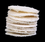 10 st./lot Naturlig Luffa Badsvamp Skrubb Exfoliera Badhandskar Oval Sminkverktyg Sminkset