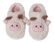 (L) Söta Fårtofflor - Fluffiga Varma Sovrumstofflor Strumpor med Halkfritt Grepp, Intressant Ansiktsdesign, Unik Julklapp