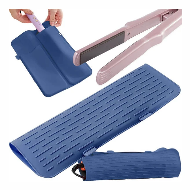 Heat-Resistant Silicone Travel Case for Hair Straighteners and Curling Irons, Multi-colored