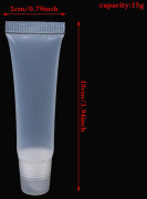 1 st 8/10/15ML Transparent Läppglans Tub Tom Läppglans Tub Läppstift Tub Läppbalsam Mjuk Tub Smink Pressa
