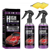 2-i-1 Spray för att ta bort repor på bilen, Flytande glas spray för att ta bort repor på bilen (2 sprayer, 2 mikrofiberdukar)